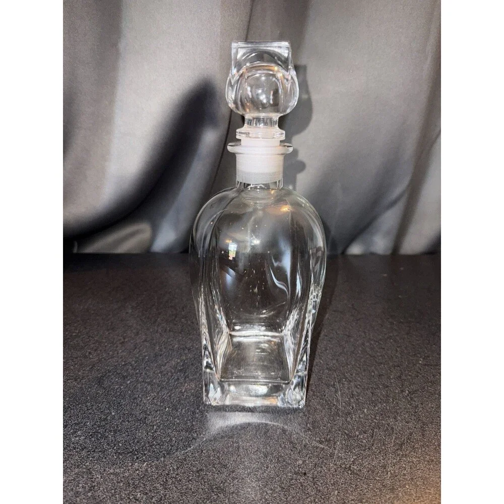 VTG Luigi Bormioli Rossini Glass Decanter With Stopper Made In Italy Mid Century